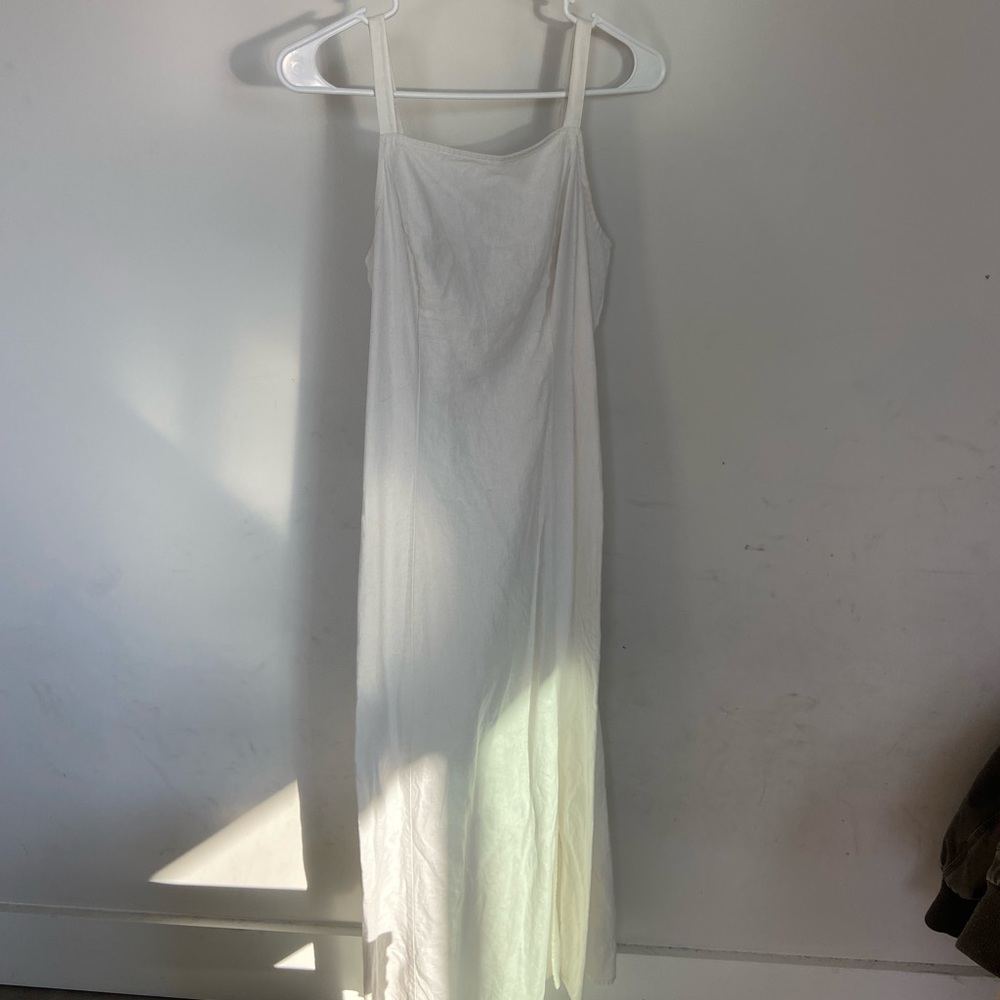 White Cotton Maxi Sundress